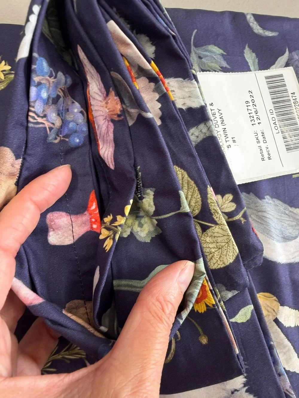 Pottery Barn x Harry Potter Herbology Duvet Cover Twin Bedding Navy Wizard World